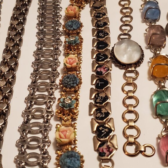 10  Bracelets, items # A-1268-1277,. wt. 256 grams. - Picture 4 of 12